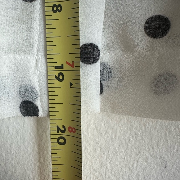 Aritzia Wilfred Black White Polka Dot Button Front Sheer Blouse, Size Small - Picture 9 of 9